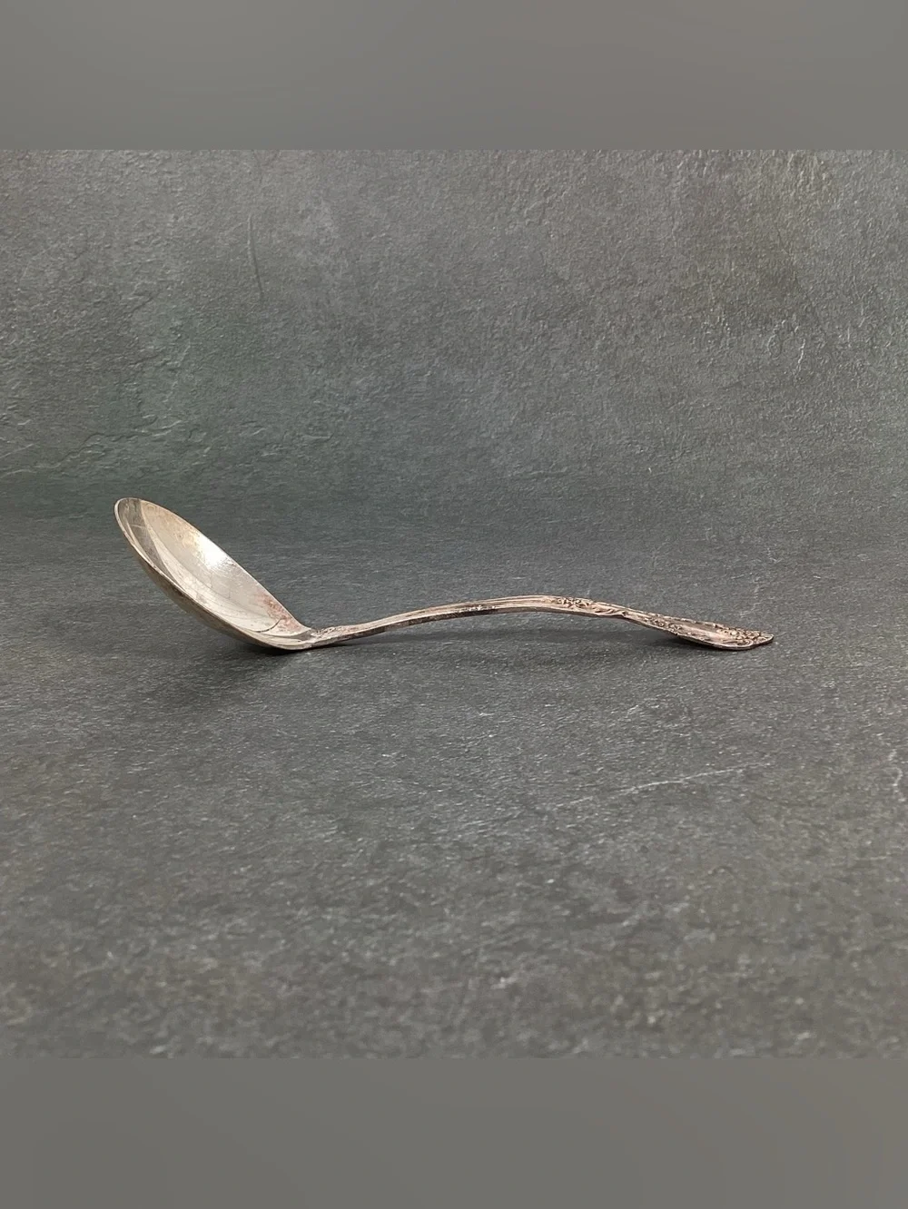 Vintage Silver Gravy Ladel, Sauce Ladle, Sugar Spoon Wm Rogers Grand Elegance
